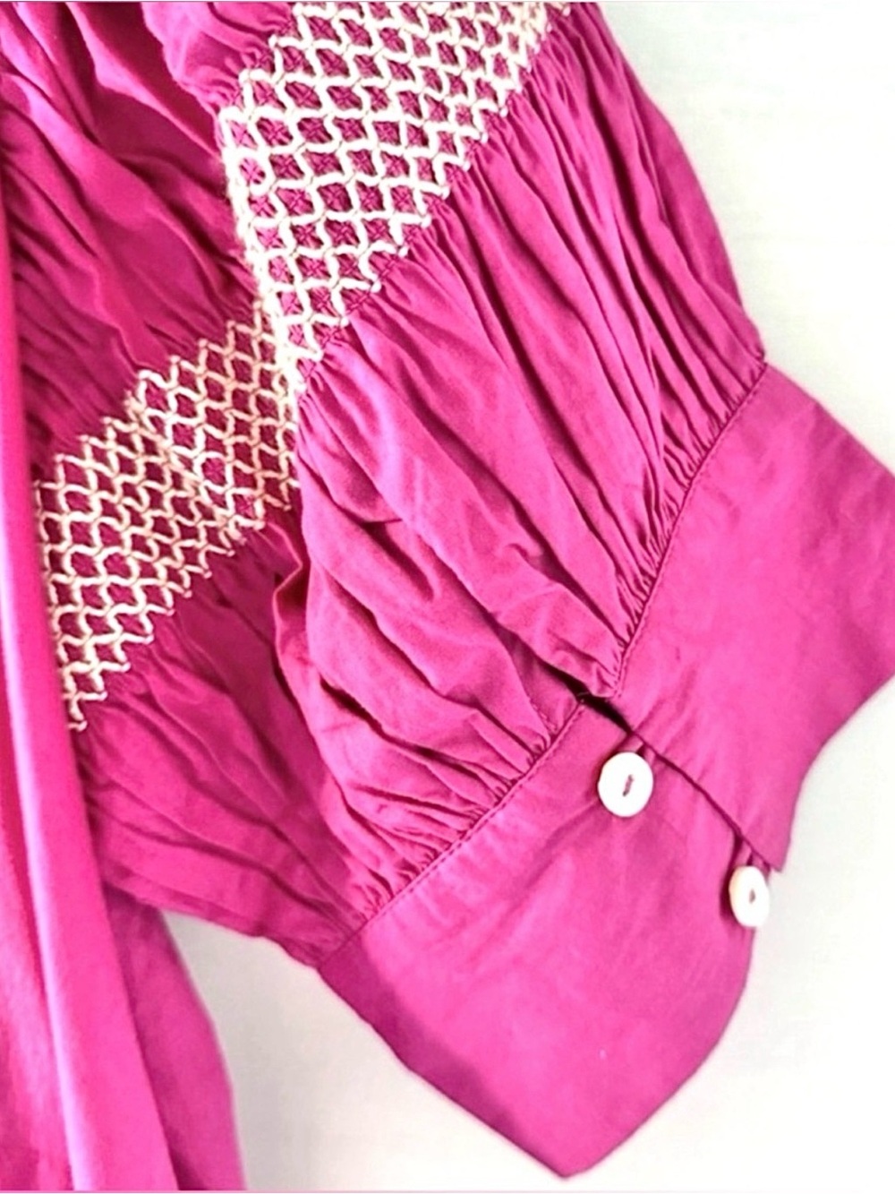 LaRoque Shirt Dress Pink Cotton Tiered Mini Lace Trim Size XL NWT Scout - Picture 5 of 9